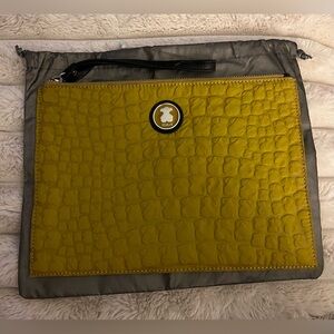 Tous Yellow Embossed Clutch✨